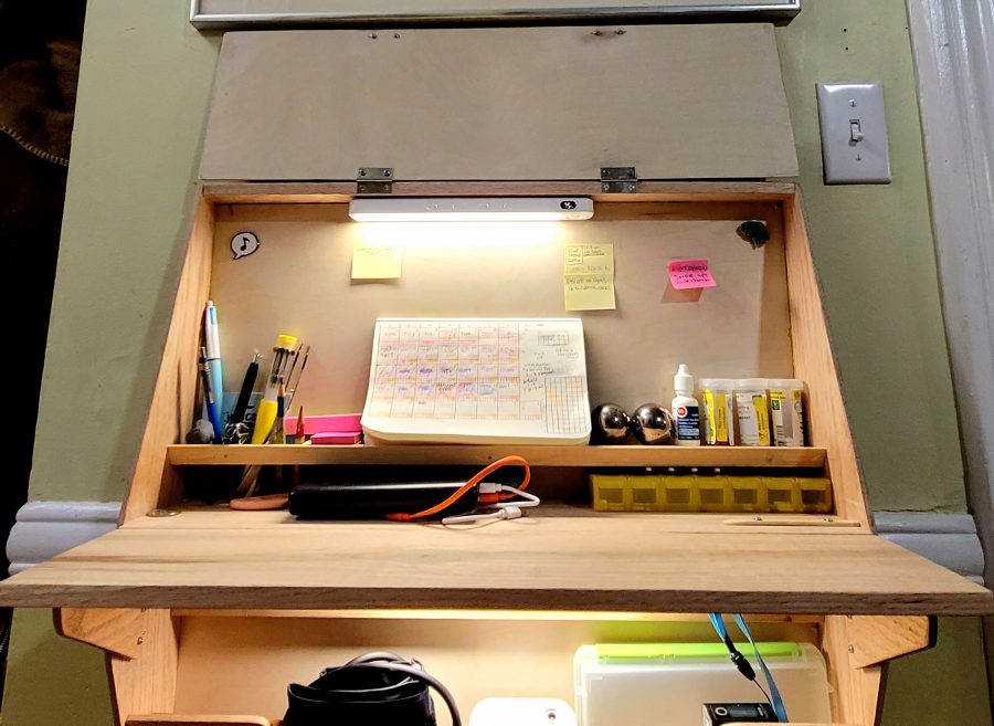 The hall task, and medicine station!